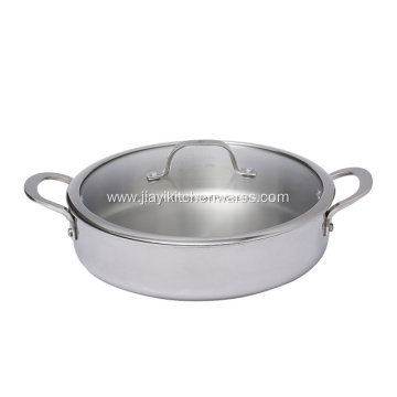 Non-Stick Texture 2.5mm Tri-Ply Stainless Steel Frypan